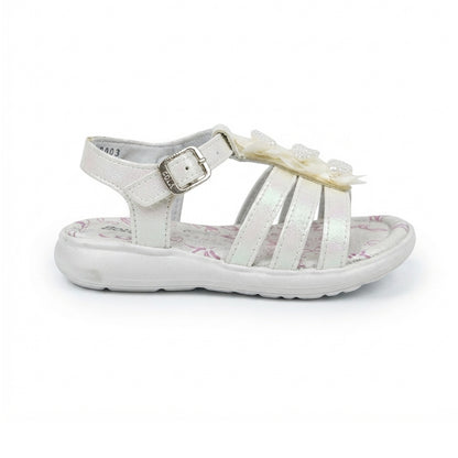 Sandalia Para Niña Yuyin 26024 Blanco Ab0701