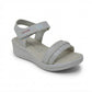 Sandalia Para Niña Yuyin 26057 Blanco Ab0701