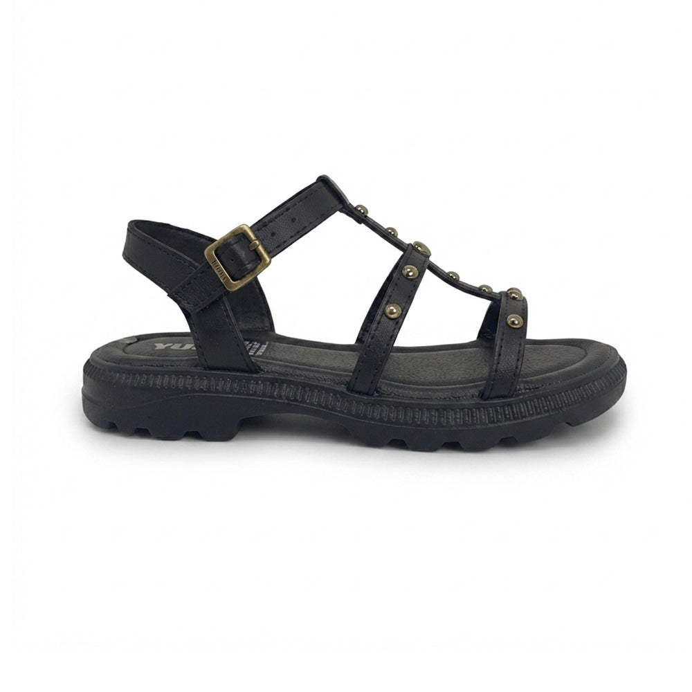 Sandalia Para Dama Yuyin 26060 Negro Ab0701