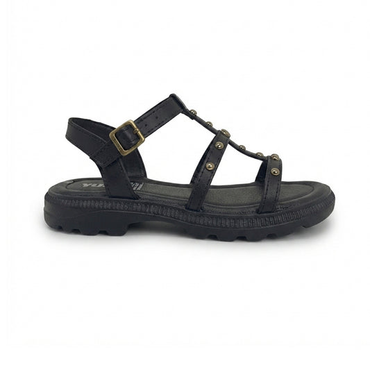 Sandalia Para Dama Yuyin 26060 Negro Ab0701