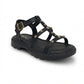 Sandalia Para Dama Yuyin 26060 Negro Ab0701