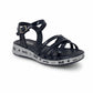 Sandalia Para Dama Yuyin 26083 Negro Charol Ab701