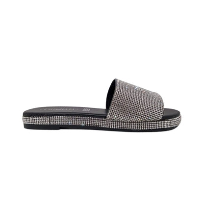Sandalia Para Dama Crivelli 2646 Plata Negro Ab0701