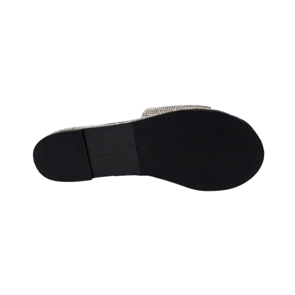 Sandalia Para Dama Crivelli 2646 Plata Negro Ab0701