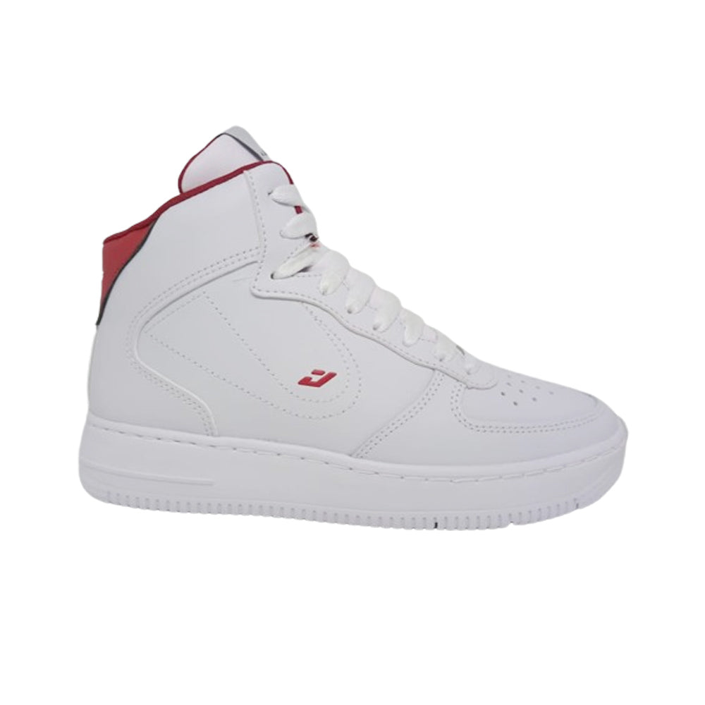 Tenis Bota Para Caballero Janlo 6046 Blanco Rojo Ab0701