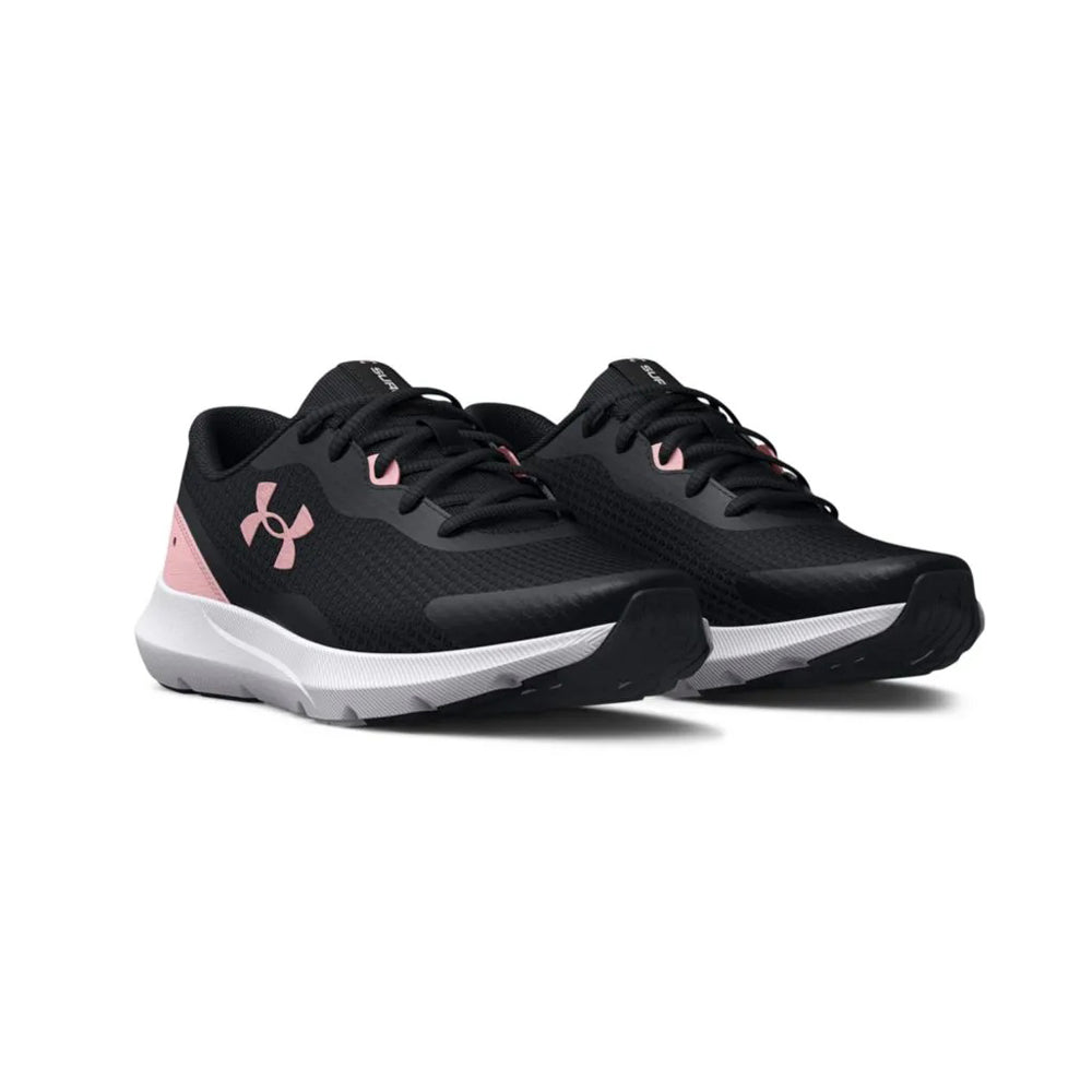 Tenis Deportivo Para Dama Under Armour Surge 3 Negro Rosa Ab0701