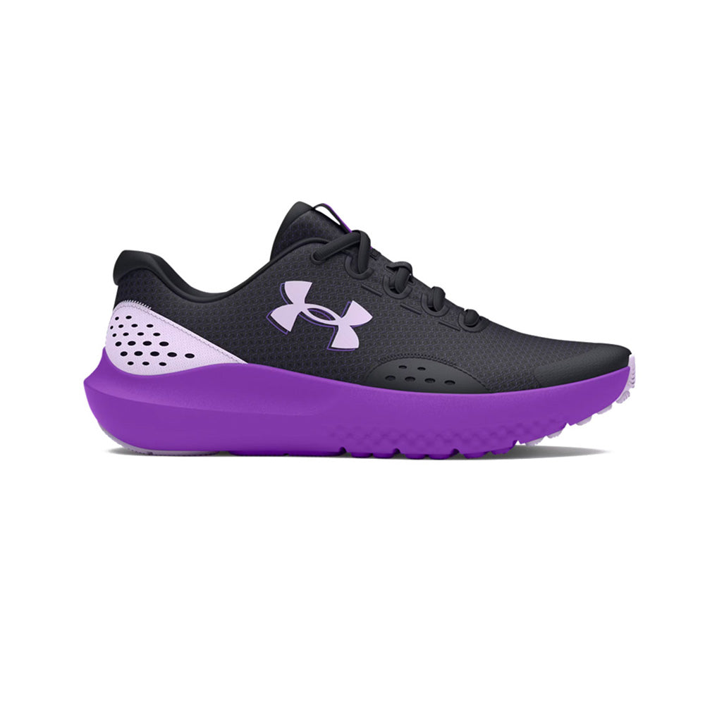 Tenis Deportivo Para Dama Under Armour Surge 4 Negro Morado Ab0701