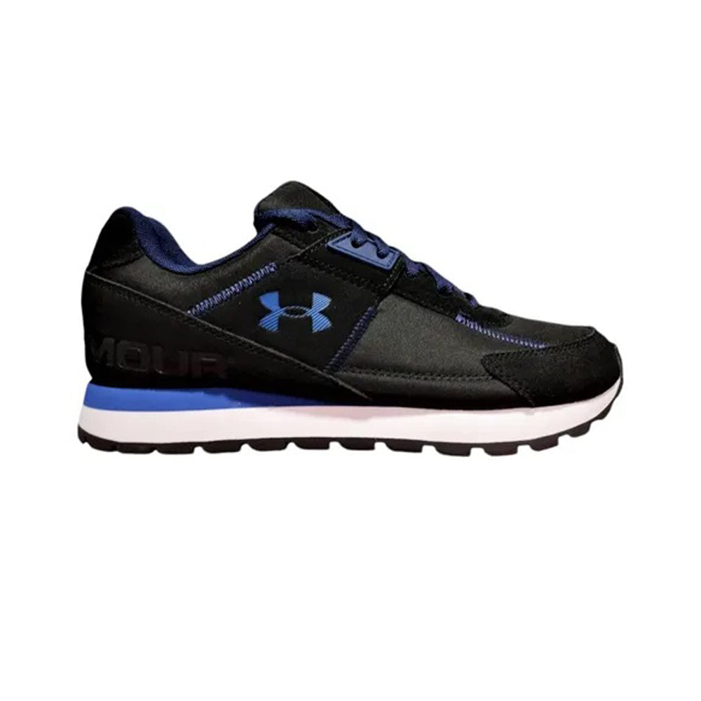 Tenis Casual Para Caballero Under Armour Essential Runner Negro Azul Ab0701