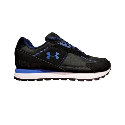 Tenis Casual Para Caballero Under Armour Essential Runner Negro Azul Ab0701
