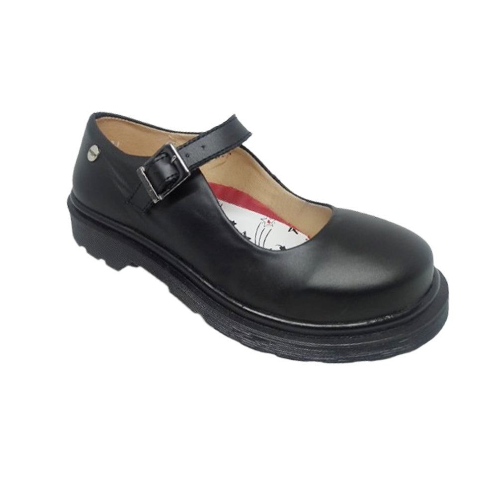 Zapatos Escolar Para Niña Bogger 303021 Negro Ab0701