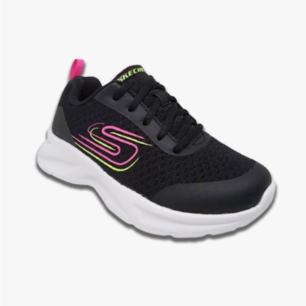 Tenis Deportivo Para Niña Skechers 303578 Negro Fiusha Ab0701