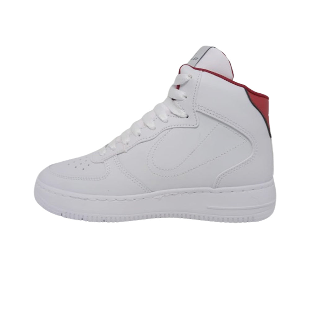 Tenis Bota Para Caballero Janlo 6046 Blanco Rojo Ab0701