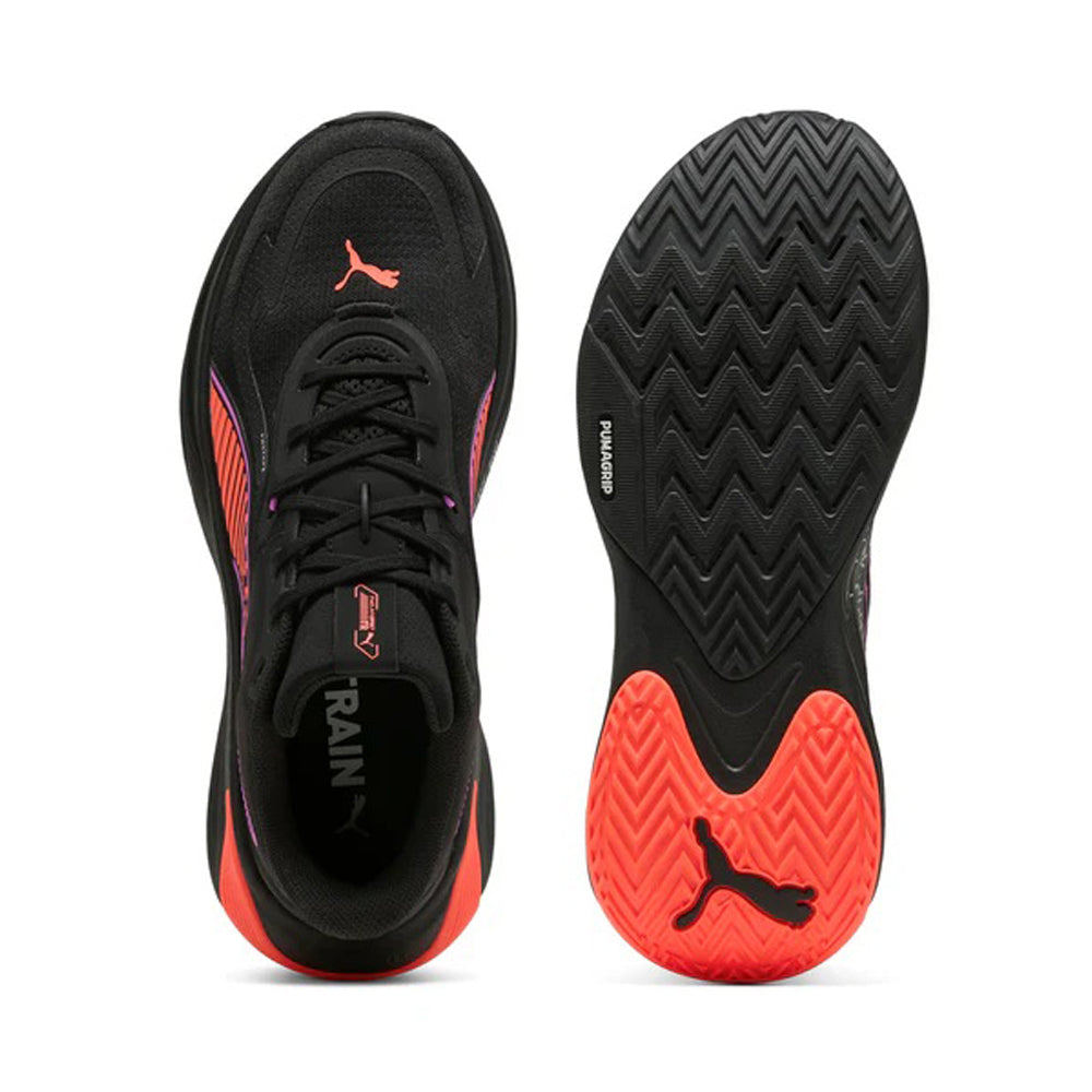 Tenis Deportivo Para Caballero Puma PWR Hybrid Tr Negro Naranja Ab0701
