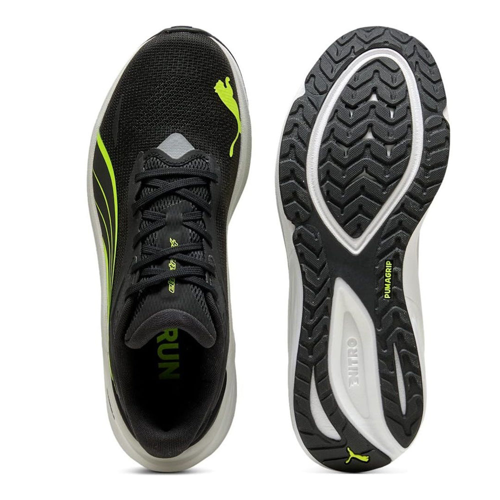 Tenis Deportivo Para Caballero Puma Electrify Nitro 4 Negro Amarillo Neon Ab0701