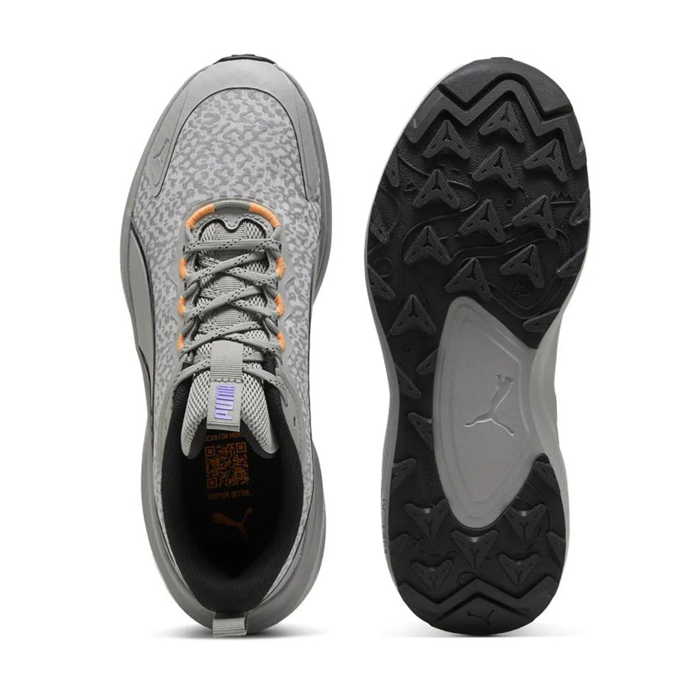 Tenis Deportivo Para Caballero Puma Skyrocket Lite Trail Gris Negro Naranja Ab0701