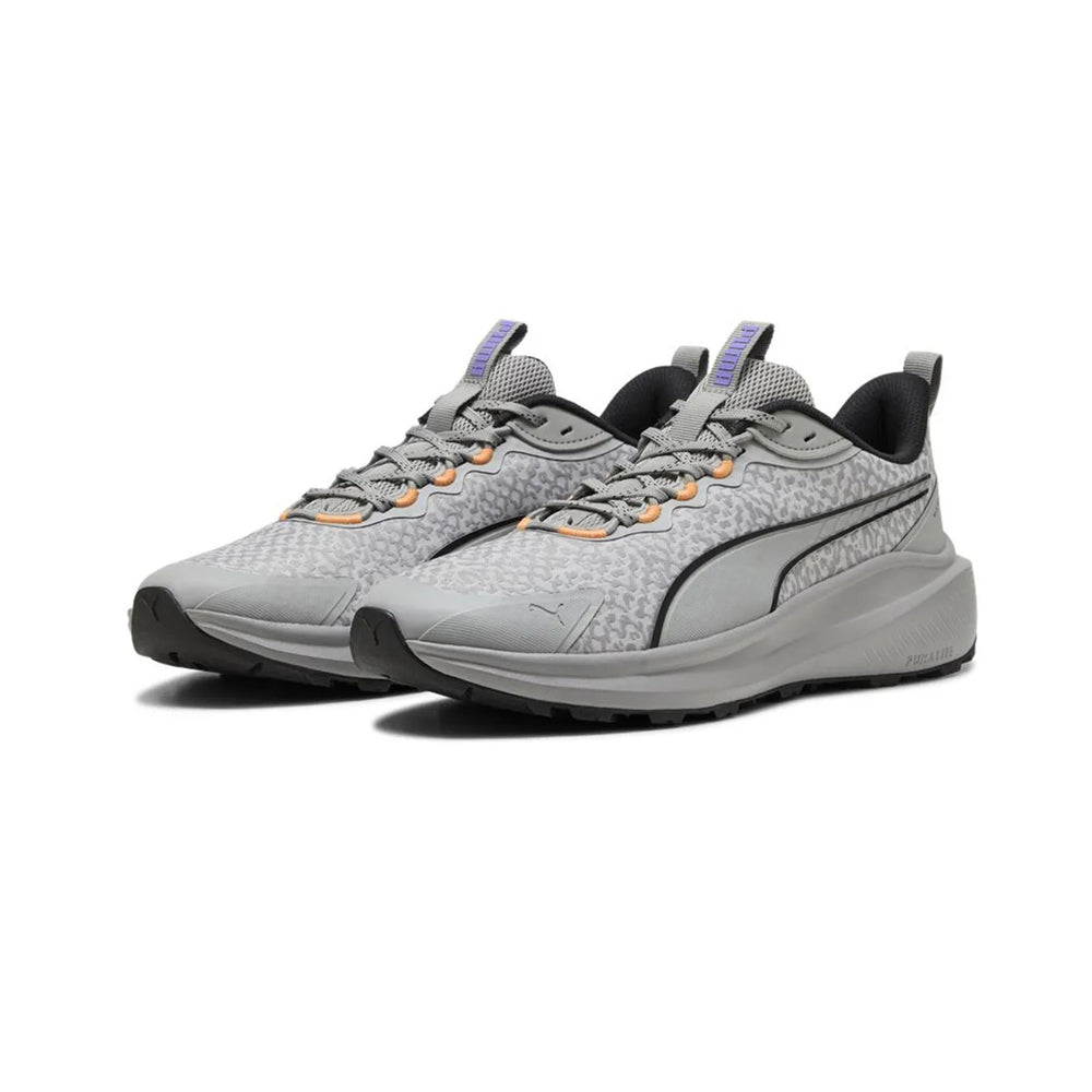 Tenis Deportivo Para Caballero Puma Skyrocket Lite Trail Gris Negro Naranja Ab0701