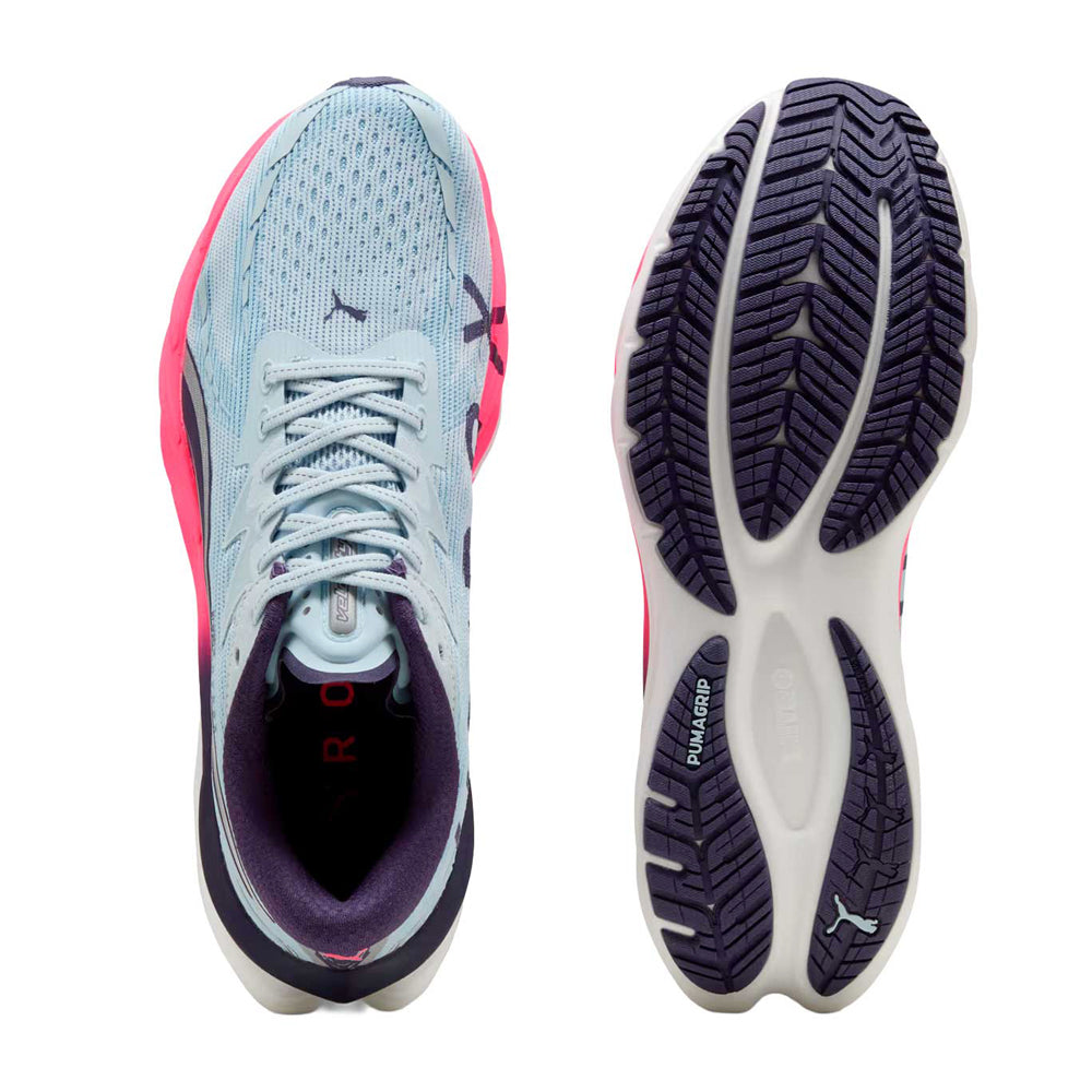 Tenis Deportivo Para Caballero Puma Velocity Nitro 4 Celeste Rosa Ab0701