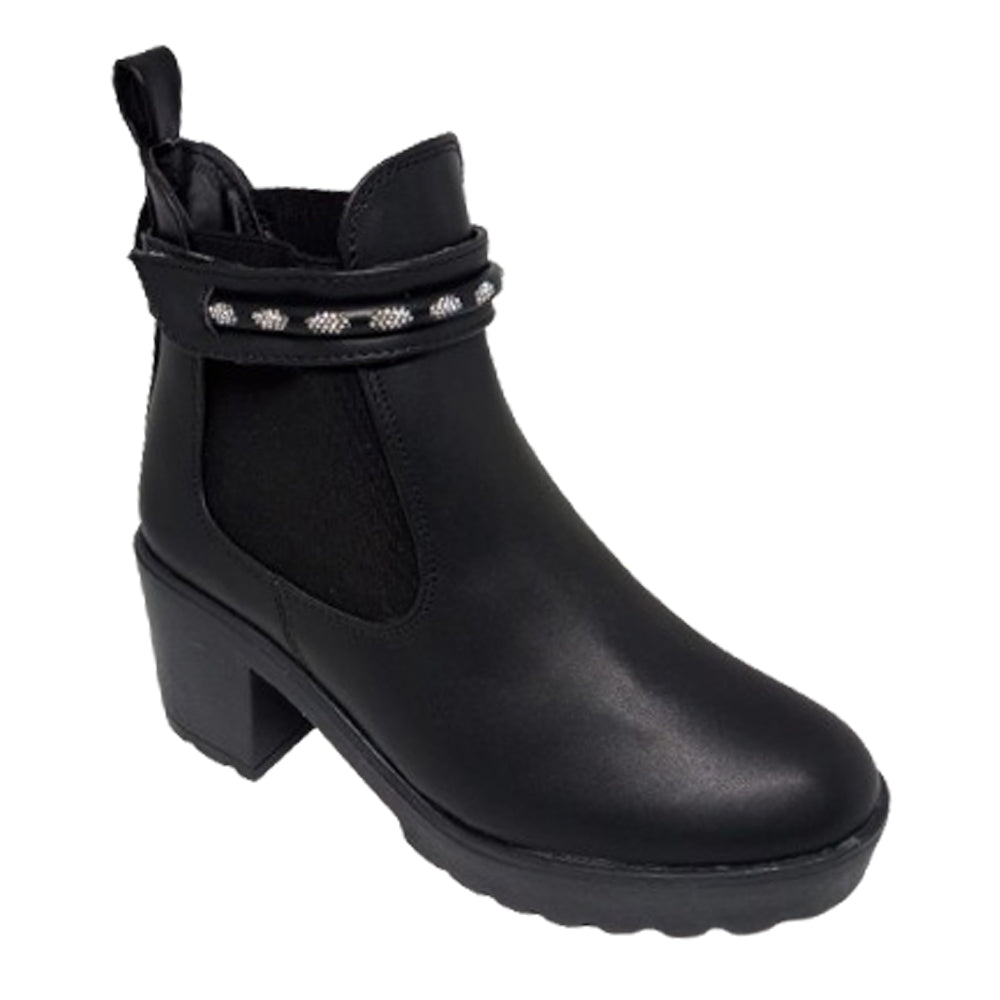 Bota Para Dama Ana Valentina 3221 Negro Ab0701