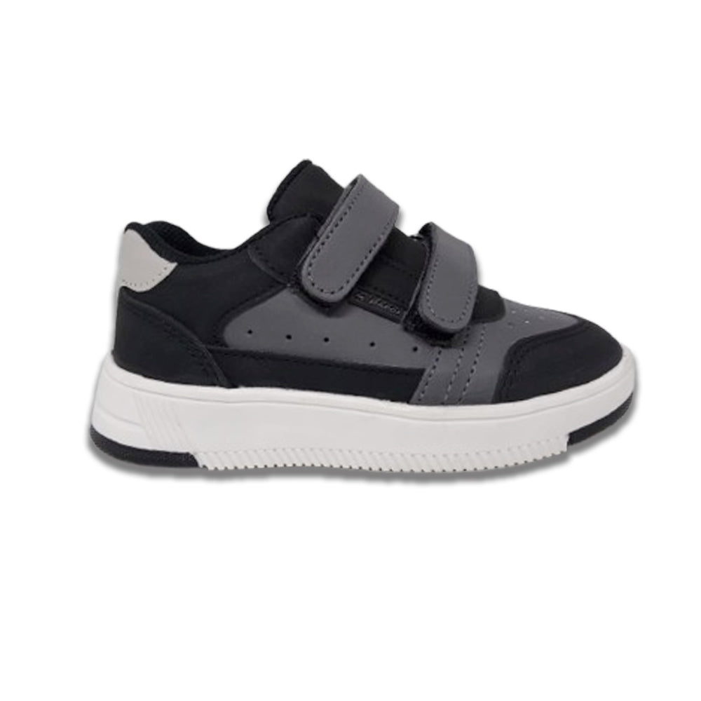 Tenis Casual Para Niño Mini Papos 33308 Negro Oxford AB0701