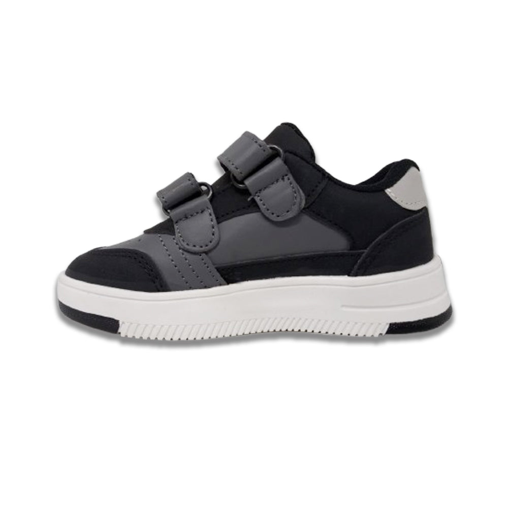 Tenis Casual Para Niño Mini Papos 33308 Negro Oxford AB0701