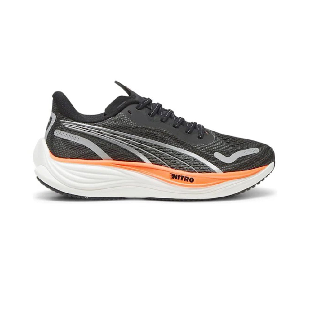 Tenis deportivo Para Caballero Puma Velocity Nitro3 Negro plata Naranja Ab0701