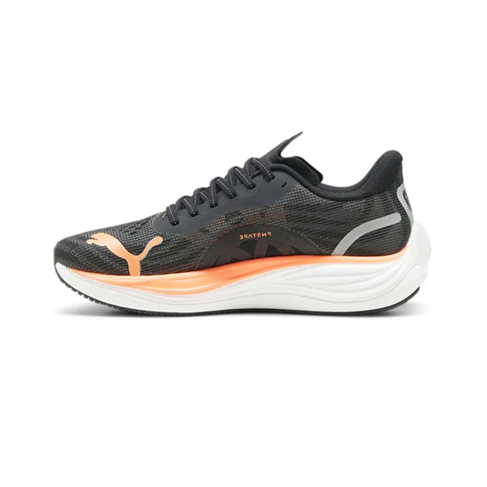 Tenis deportivo Para Caballero Puma Velocity Nitro3 Negro plata Naranja Ab0701