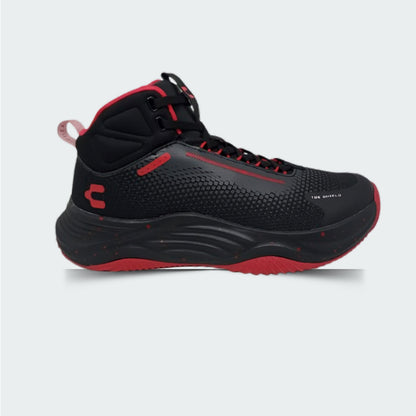 Tenis De Bota Para Caballero Charly 38215 Negro Rojo Ab0701