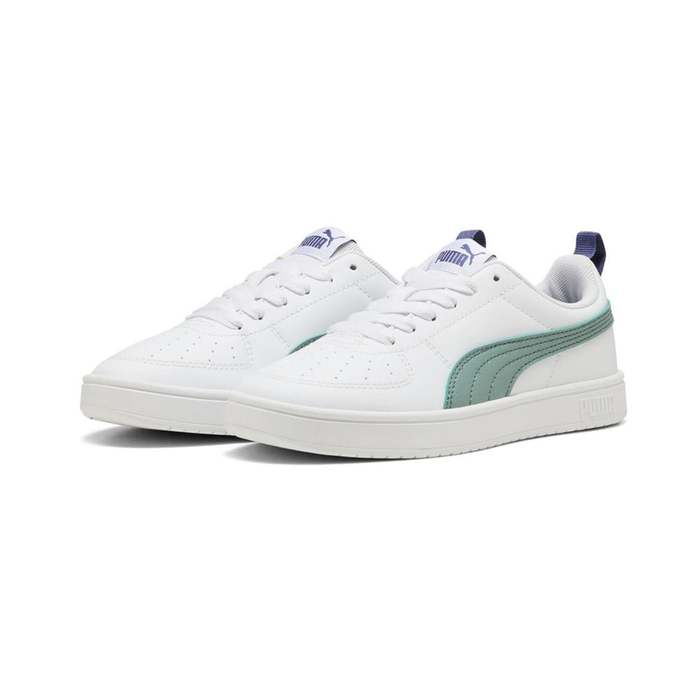 Tenis Casual Para Dama Puma Rickie Jr Blanco Verde  Ab0701