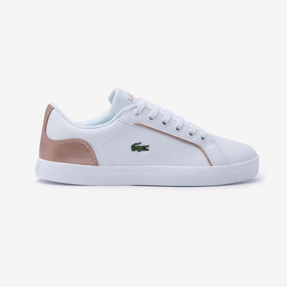 Tenis Casual Para Dama Lacoste Leron Blanco Rosa Ab0701
