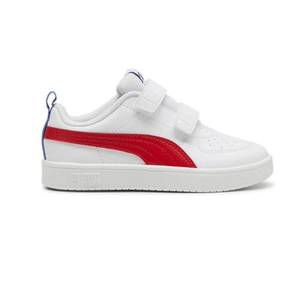 Tenis Para Niño Puma Rickie V Ps Blanco Rojo Ab0701