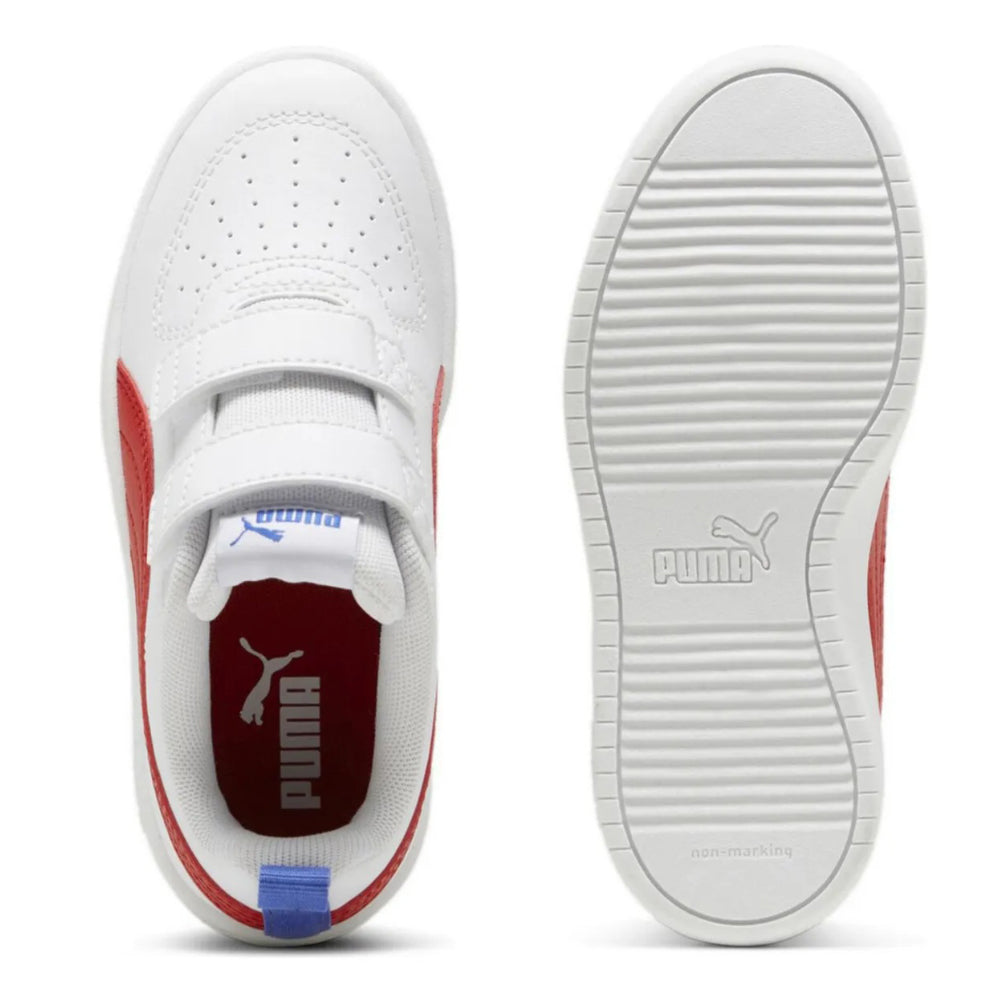 Tenis Para Niño Puma Rickie V Ps Blanco Rojo Ab0701