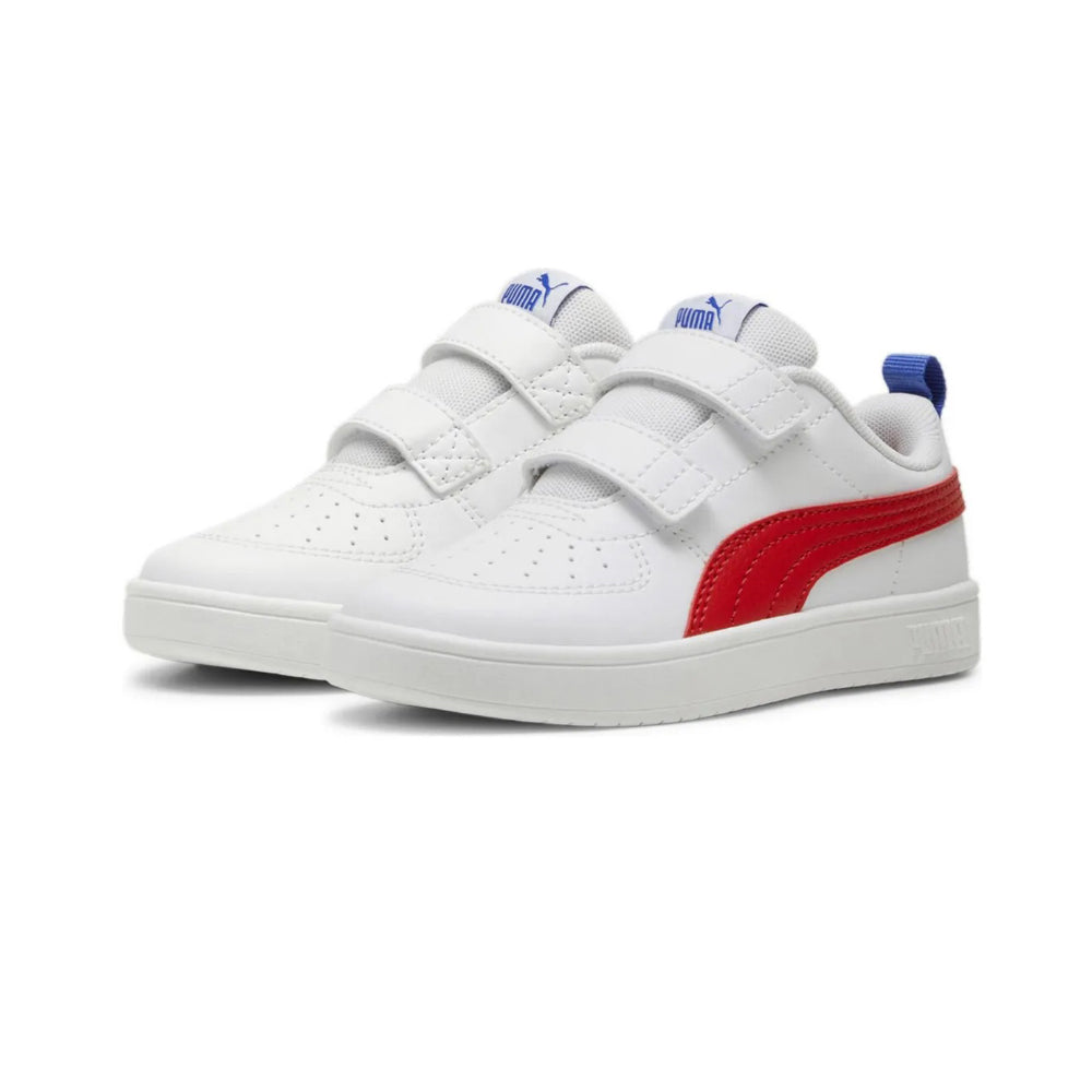 Tenis Para Niño Puma Rickie V Ps Blanco Rojo Ab0701