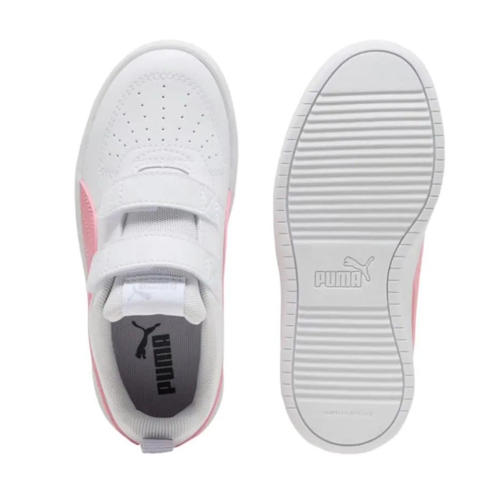 Tenis Casual Para Niña Puma Rickie VPS Blanco Rosa Ab0701