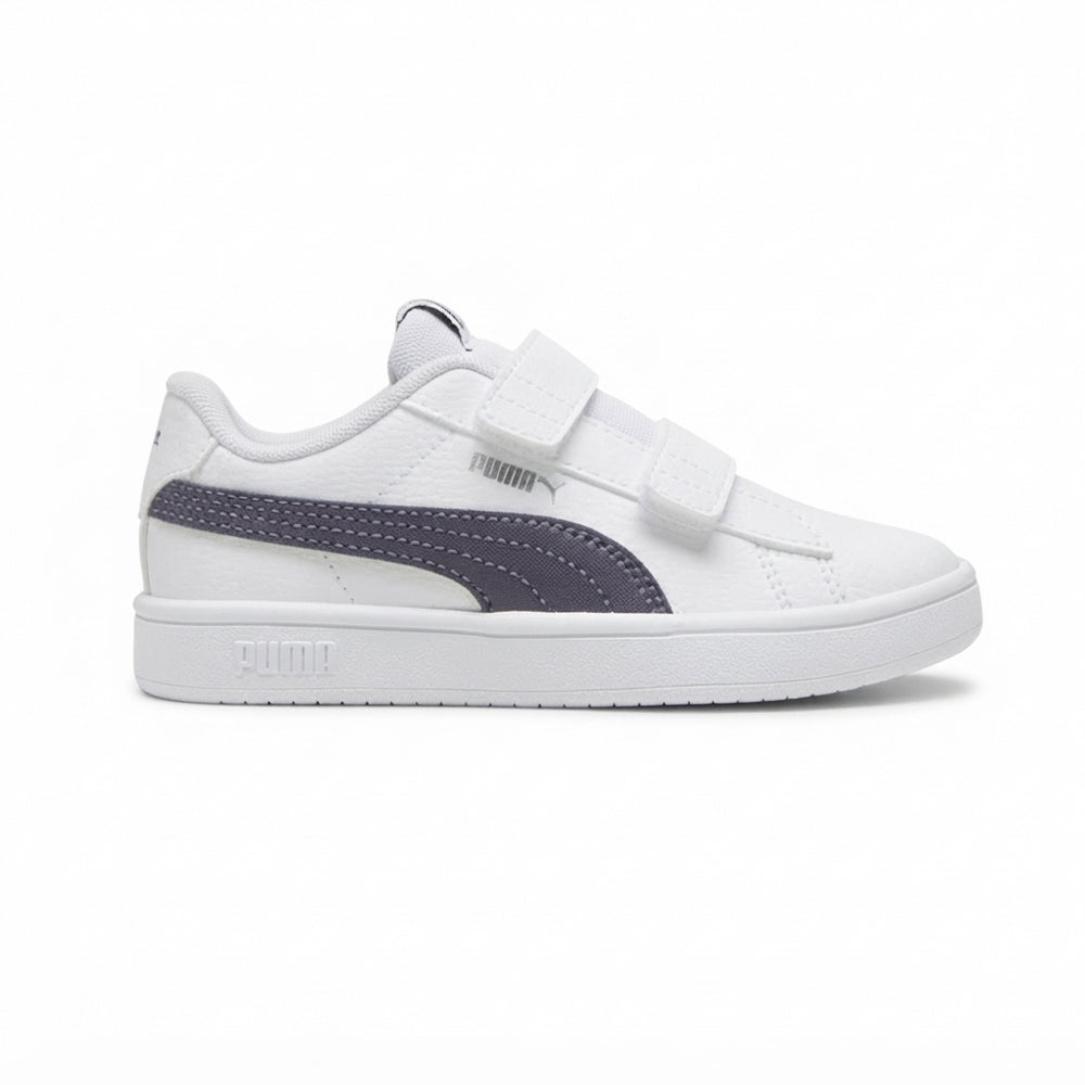Tenis Casual Para Niño Puma Rickie Classic V Blanco Gris Ab0701