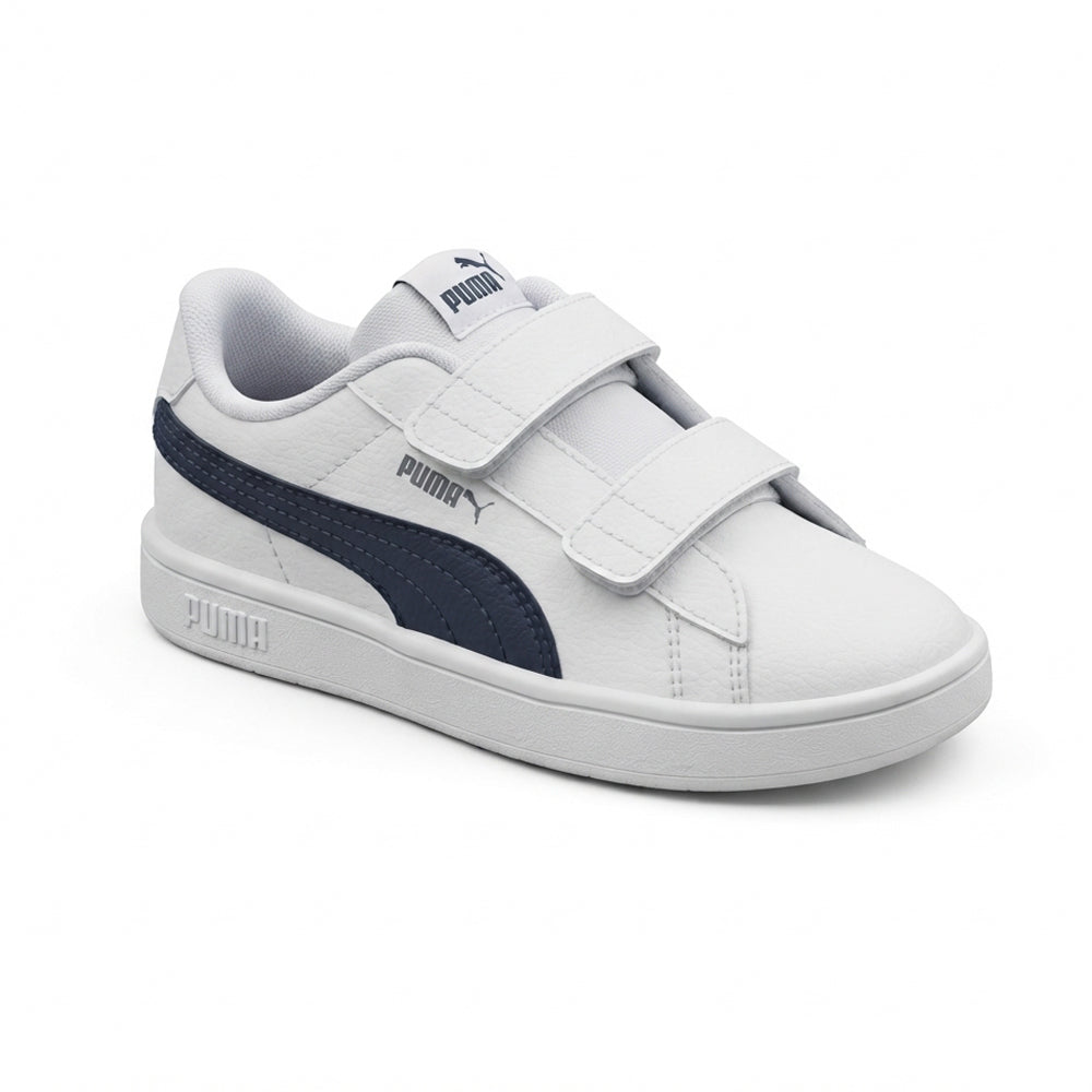 Tenis Casual Para Niño Puma Rickie Classic V Blanco Gris Ab0701