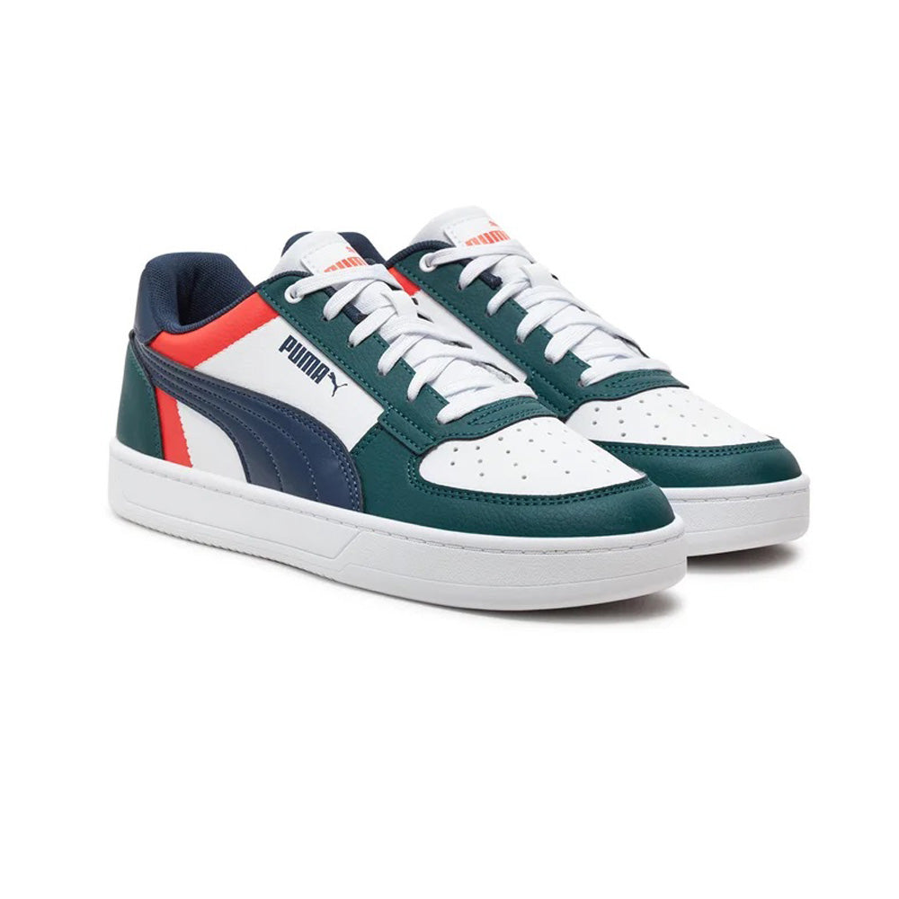 Tenis Casual Para Dama Puma Caven 2.0 Block Jr Verde Marino Blanco Ab0701