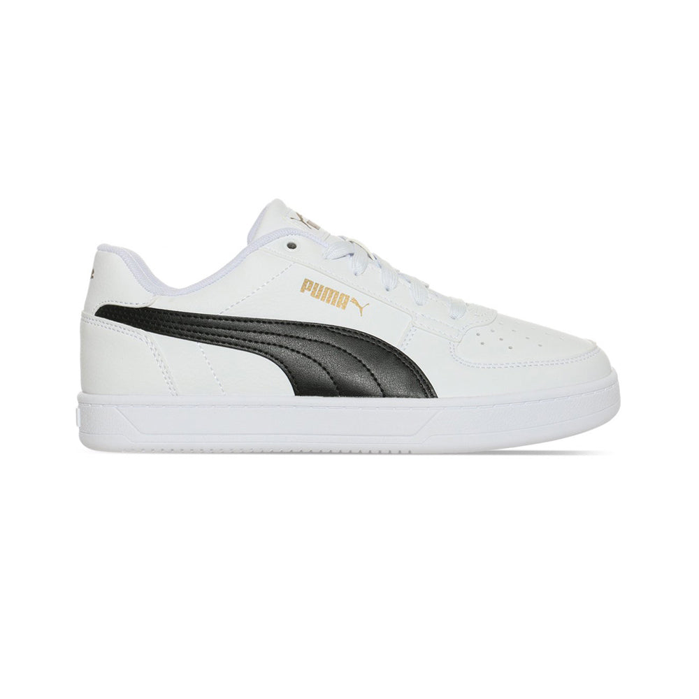 Tenis Casual Para Caballero Puma Caven 2.0 Blanco Negro Oro Ab0701