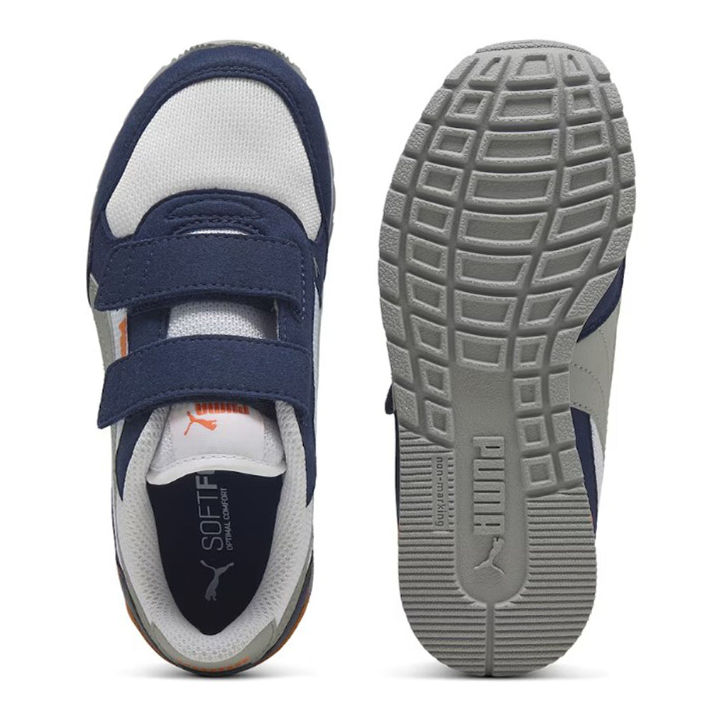 Tenis Deportivo Para Niño Puma ST Runner Blanco Gris Marino Ab0701