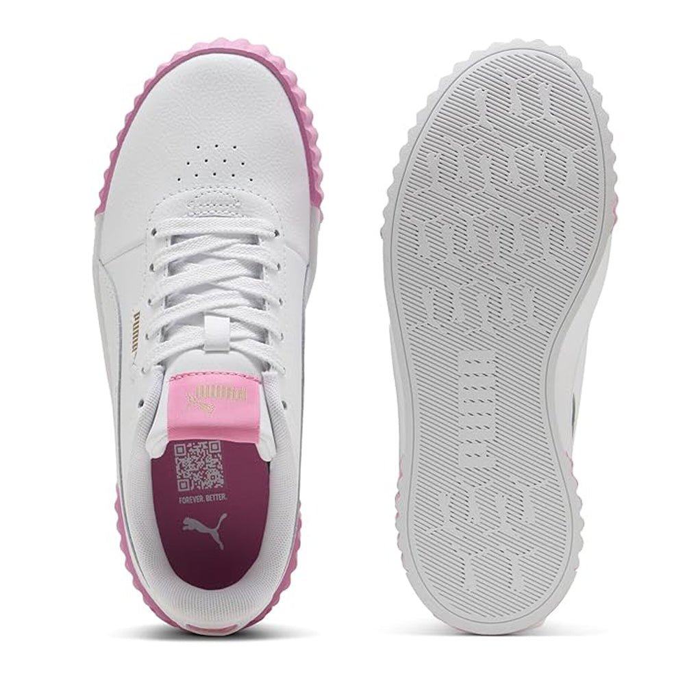 Tenis Casual Para Dama Puma Carina 3.0 Jr Blanco Mauve Oro Ab0701