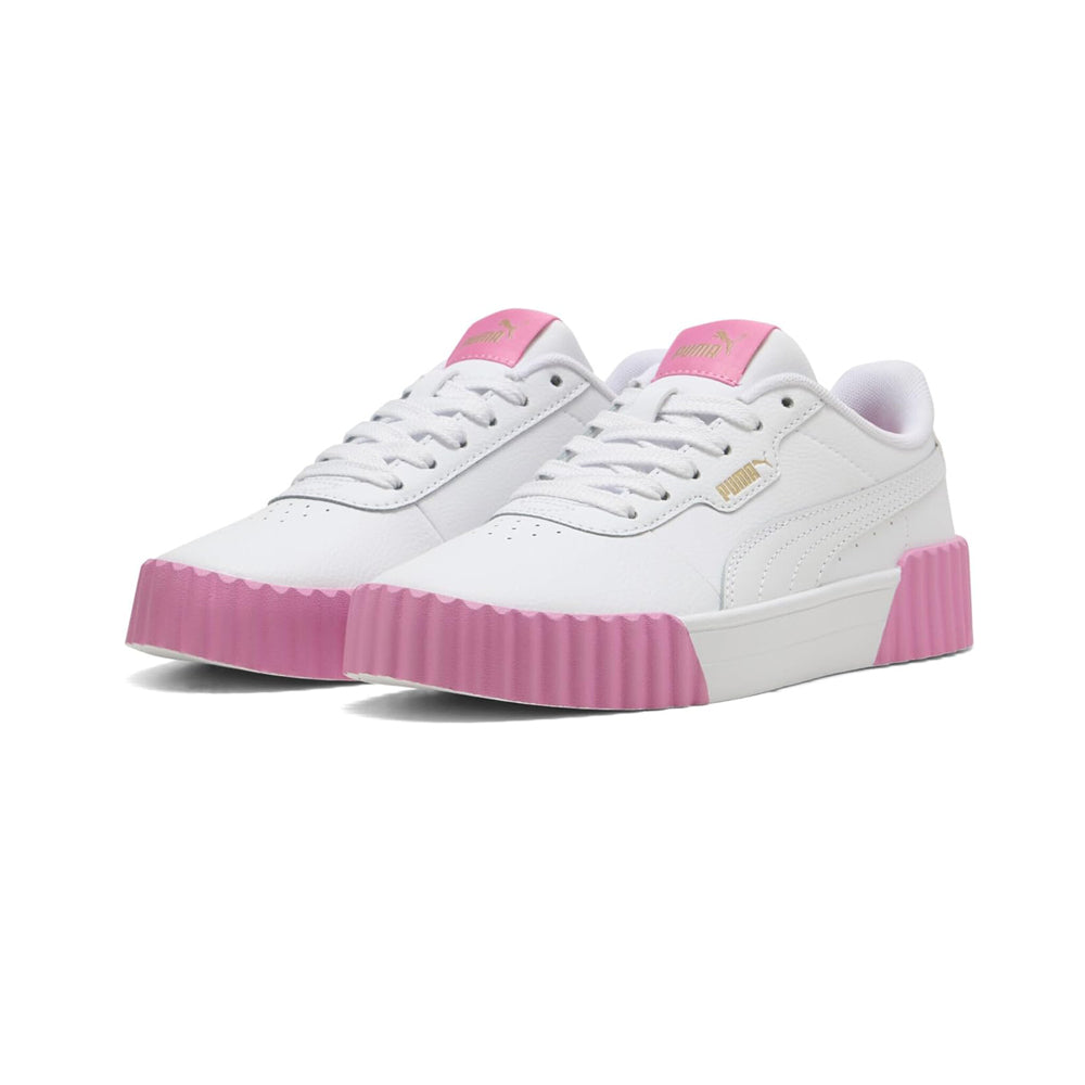 Tenis Casual Para Dama Puma Carina 3.0 Jr Blanco Mauve Oro Ab0701