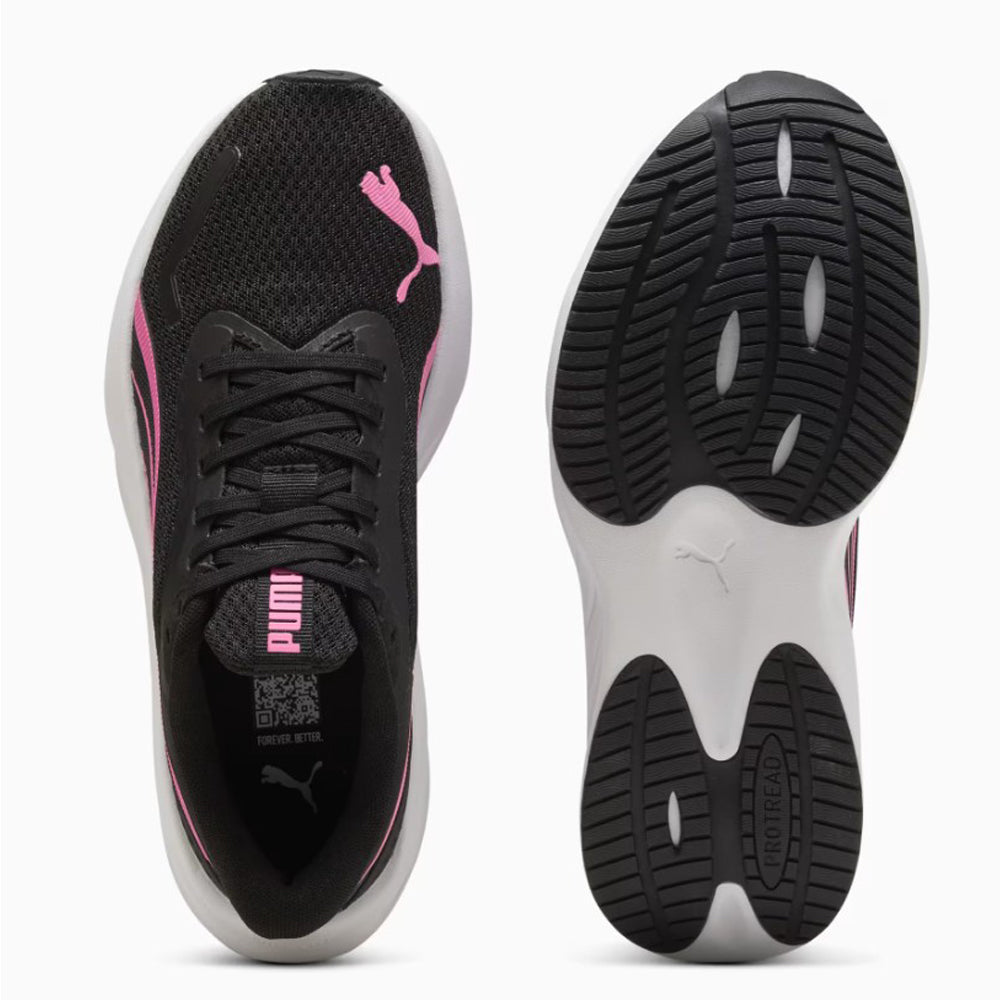 Tenis Deportivo Para Dama Puma Pounce Lite Jr Negro Rosa Blanco Ab0701