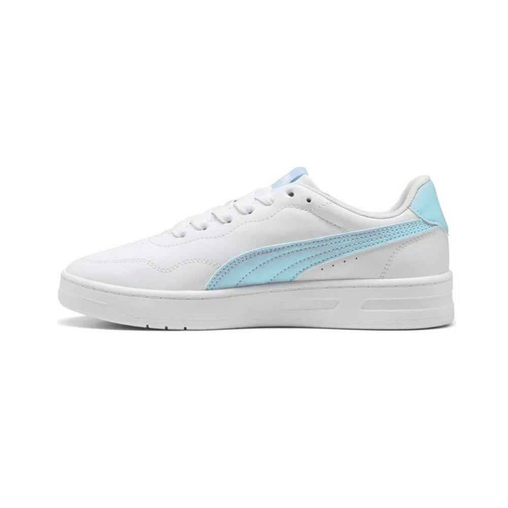 Tenis Casual Para Dama Puma Court Lally Jr Blanco Azul Claro Ab0701