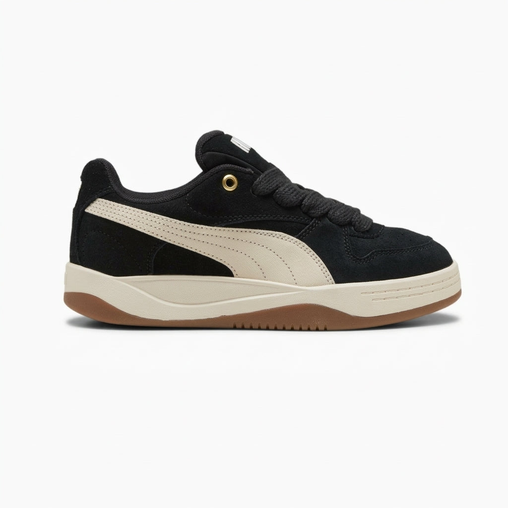 Tenis Casual Para Dama Puma Park Luna SD Negro Beige Ab0701