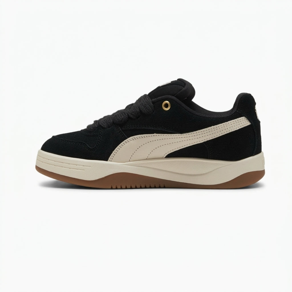 Tenis Casual Para Dama Puma Park Luna SD Negro Beige Ab0701