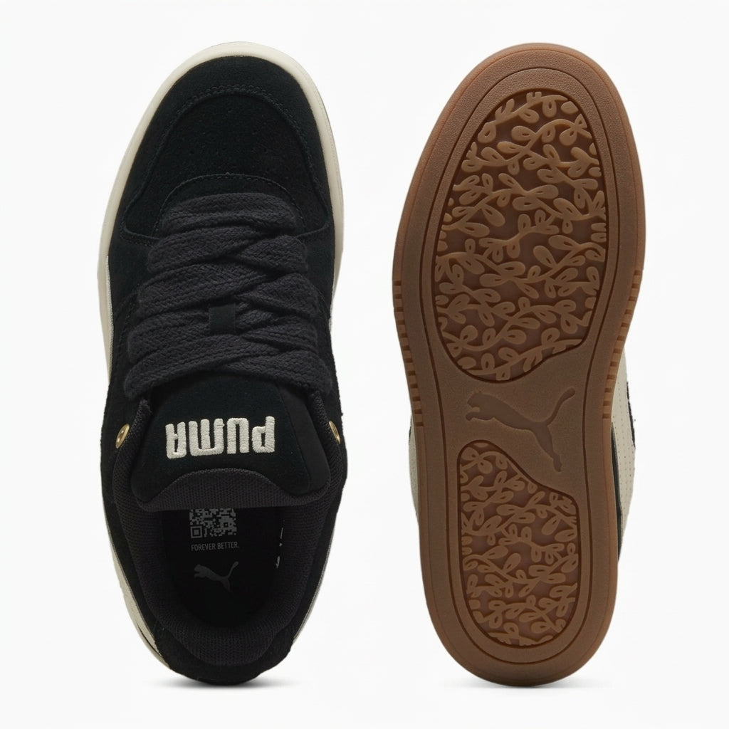 Tenis Casual Para Dama Puma Park Luna SD Negro Beige Ab0701