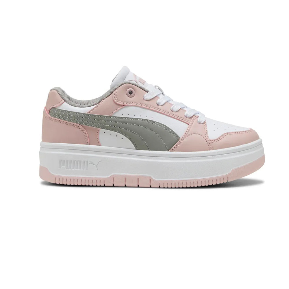 Tenis Casual Para Dama Puma Rebound Femme Low Blanco Rosa Pistache Ab0701