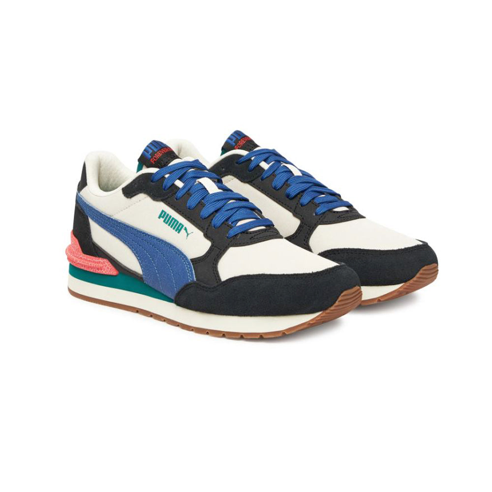 Tenis Casual Para Caballero Puma St Runner V4 Negro Latte Azul Ab0701