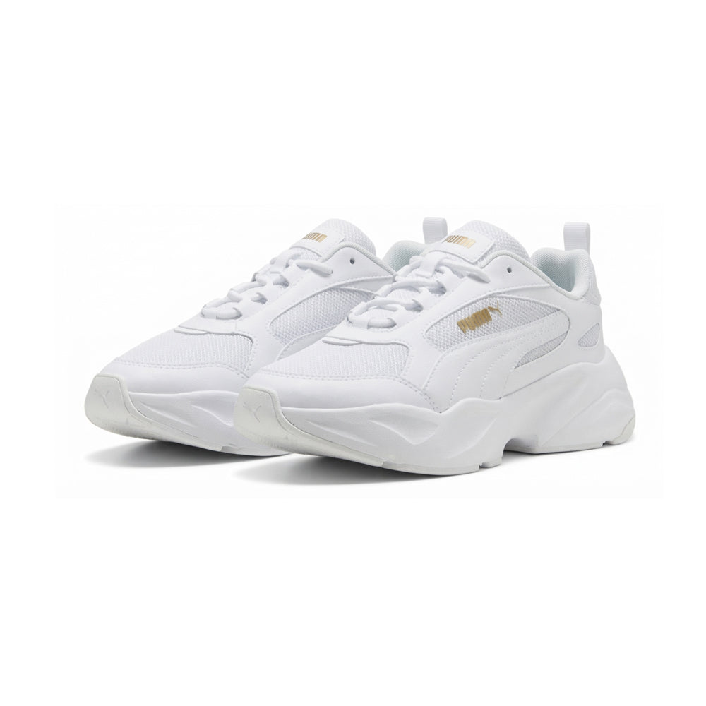 Tenis Deportivo Para Dama Puma Cassia 2.0 Blanco Oro Ab0701