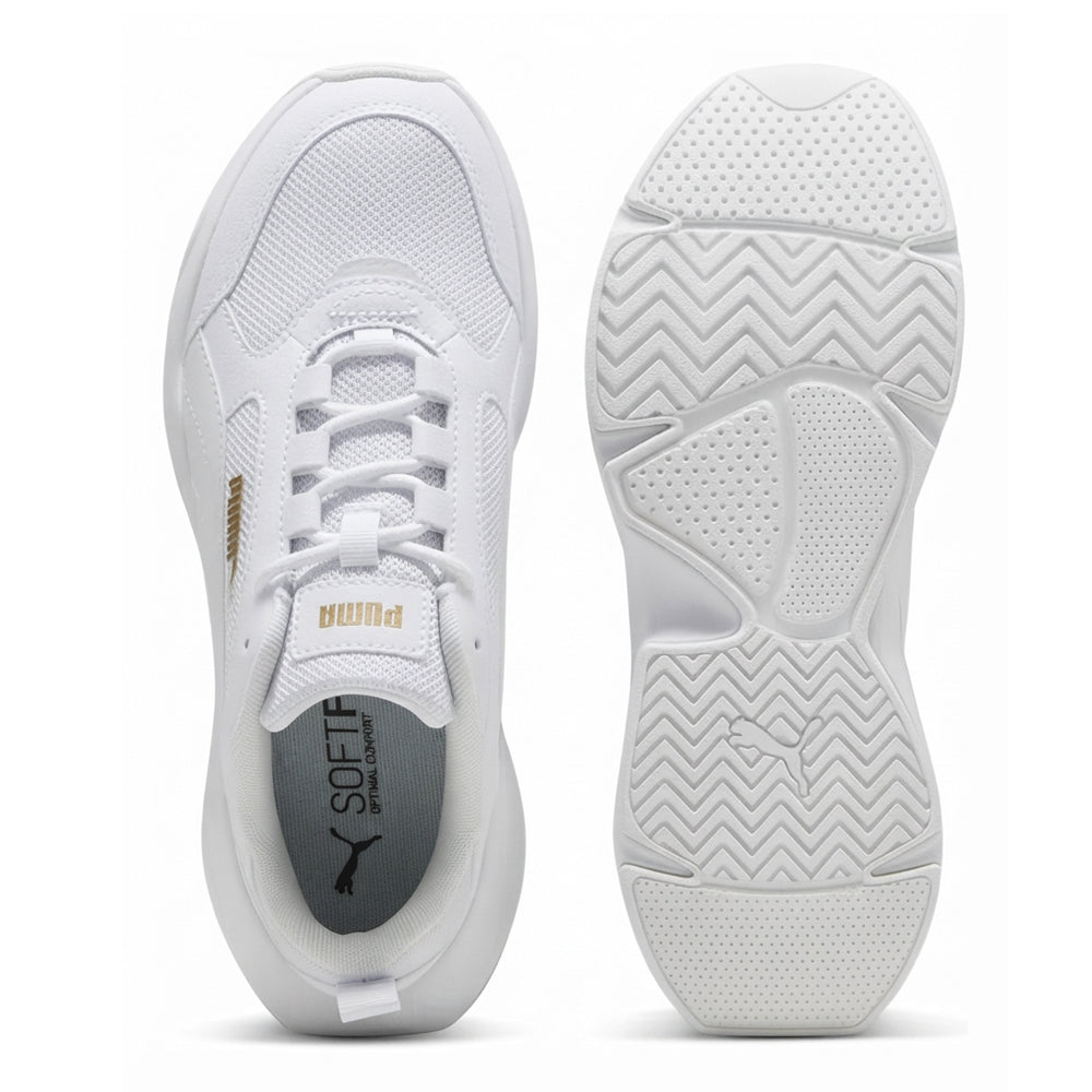 Tenis Deportivo Para Dama Puma Cassia 2.0 Blanco Oro Ab0701