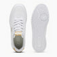 Tenis Casual Para Dama Puma Court Lally Metallic Blanco Oro Ab0701